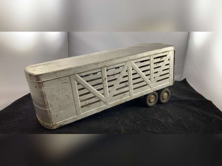 Vintage Tin Livestock Trailer Musser Bros Inc