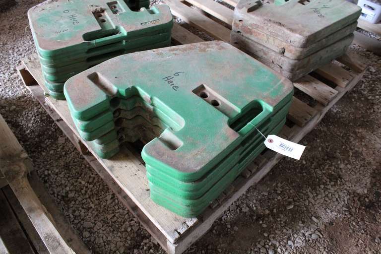 (6) JD suitcase weights, 100lbs Musser Bros Inc