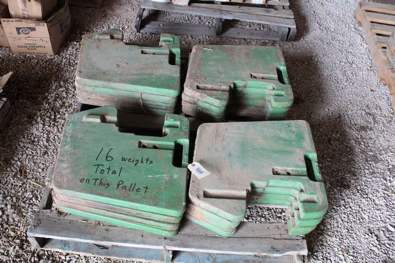 (16) JD suitcase weights, 100lbs Musser Bros Inc