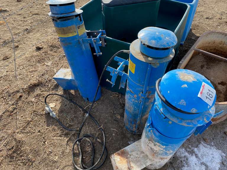 (3) Trojan 66B Gas Stock Tank Heater Musser Bros Inc