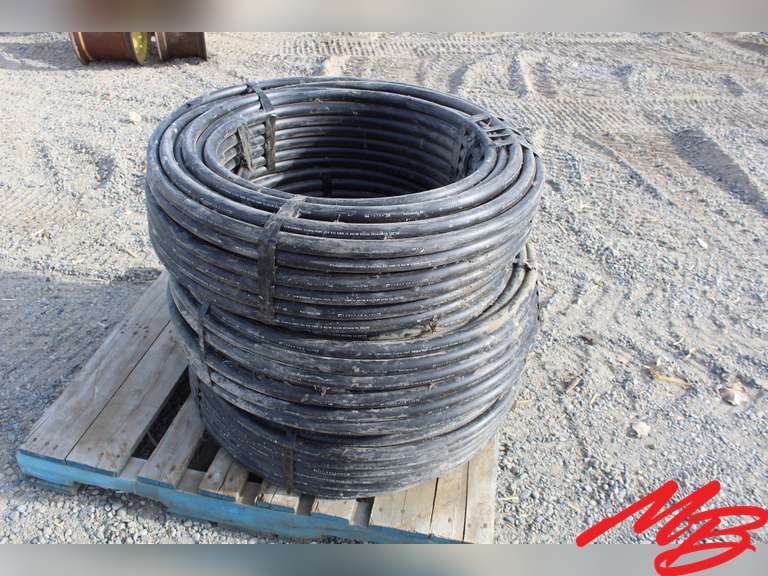 3 Rolls Cenflo HDPE Black Poly Pipe, 1"x300' (each), 100 psi, new
