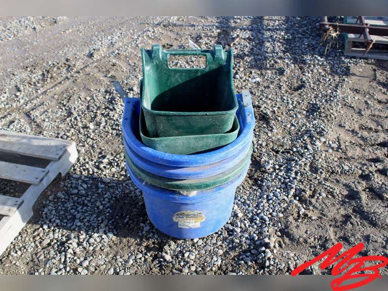 6 Horse feed buckets Musser Bros Inc
