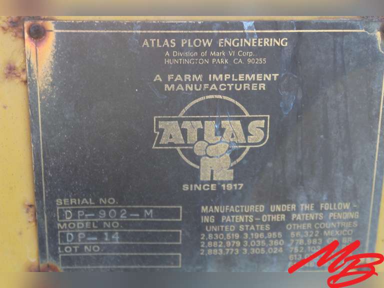 Atlas Land Plane; 14' Musser Bros Inc