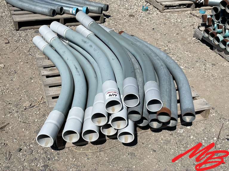 (10) 3" Fiberglass/PVC; (6) 3" Galvanized 45° Sweeps Musser Bros Inc