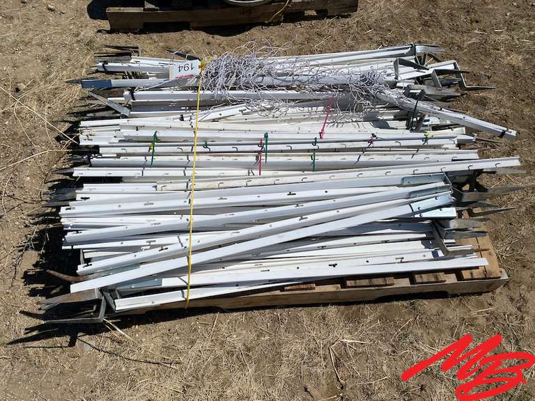 Pallet of PVC Electric Fence Posts Musser Bros Inc
