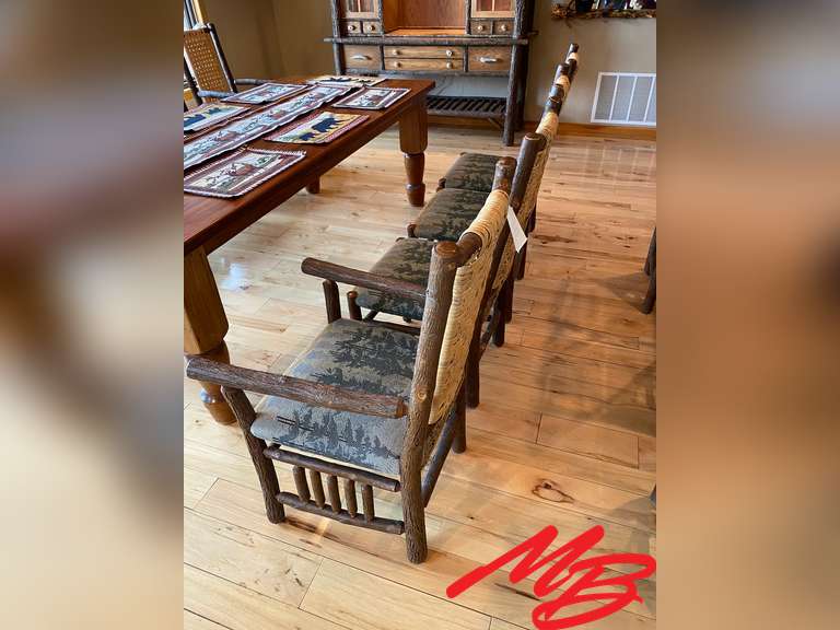 (4) "Old Hickory" Dining ChairsIncludes (1) Captain Chair Musser