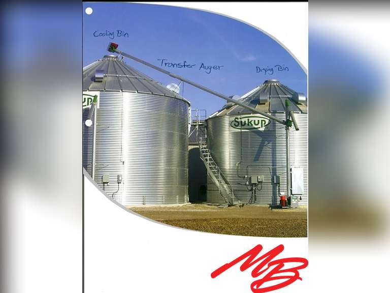 Sukup Drying Bin w/ Stirring Machine Musser Bros Inc