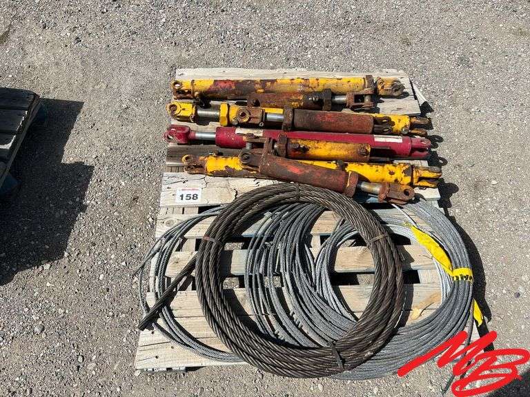 (8) Hydraulic Cylinders and Cables Musser Bros Inc