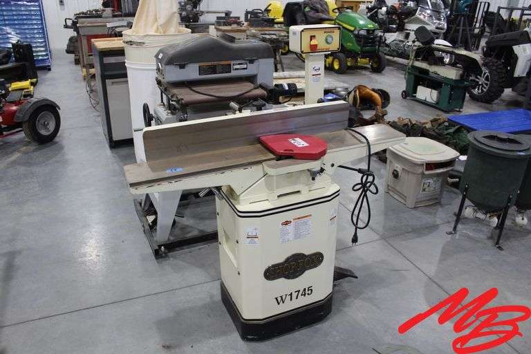 Shop Fox 6" Jointer W1745, 6"x46", 115v on Roller Stand Musser Bros Inc