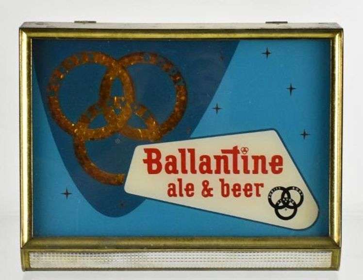 Vintage Ballantine Light Up Advertising Motion Beer Sign Matthew Bullock Auctioneers