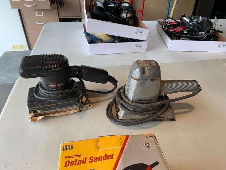 Group of three electric sanders Matthew Bullock Auctioneers