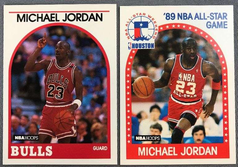 Group of 2 1989 NBA Hoops Michael Jordan Cards Matthew Bullock
