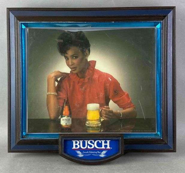 Vintage Busch Beer Light Up Advertising Sign Matthew Bullock Auctioneers