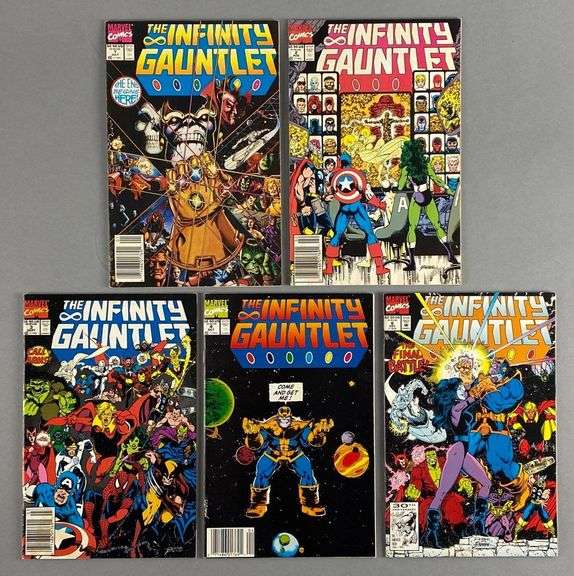 Group of 5 Marvel The Infinity Gauntlet Comic Books Matthew Bullock