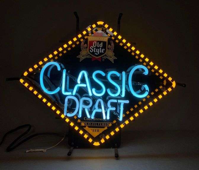 Heilemans Old Style Classic Draft Neon Advertising Sign Matthew