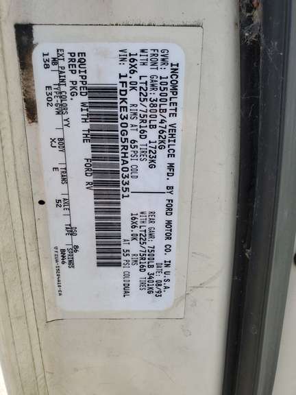 1994 Ford E350 Motor home - Trucks & Auto Auctions