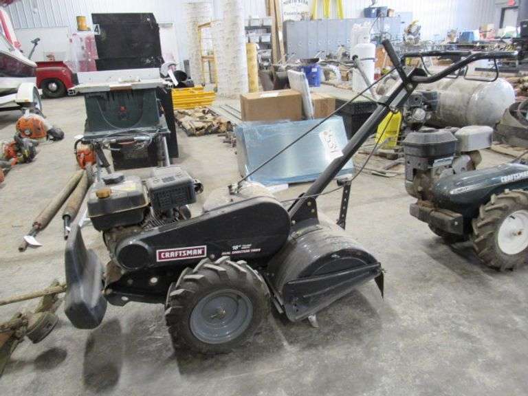 CRAFTSMAN 18" DUAL DIRECTION REAR TINE GAS GARDEN TILLER - CRAFTSMAN