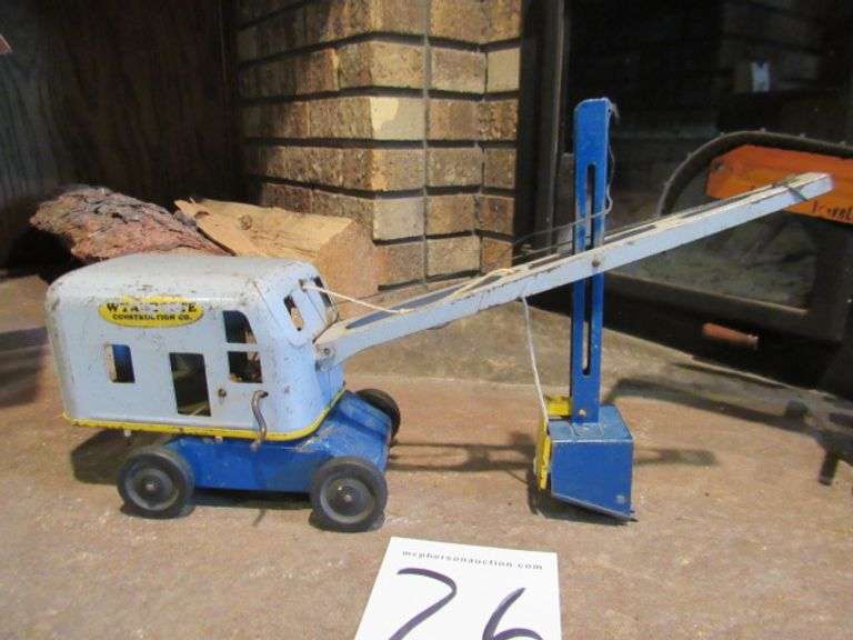 OLD METAL TOY CRANE McPherson Auction & Realty