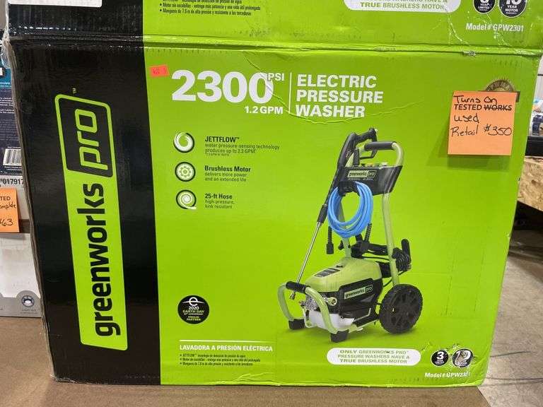 Greenworks 2300 psi electric pressure washer does not work Metzger