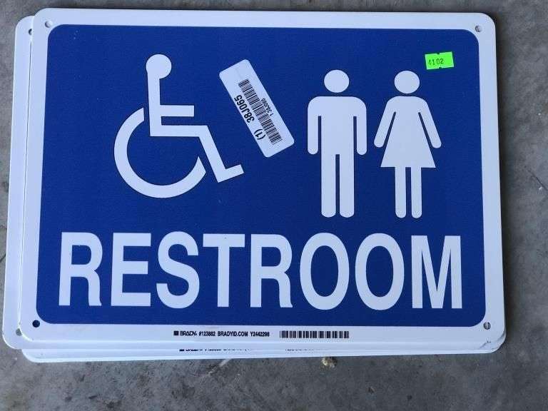 Metal Restroom Signs Metzger Property Services LLC