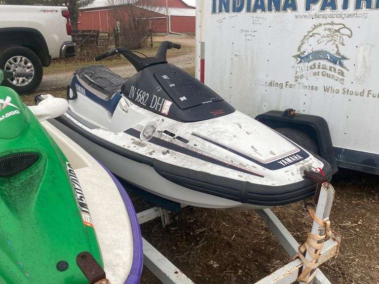 Seadoo & Yamaha jet skis with trailer. Trailer and jet skis have