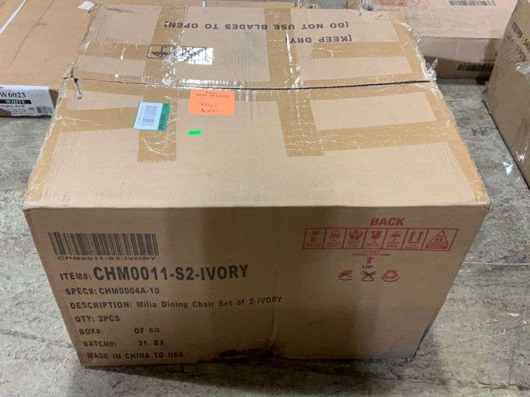 Jayden Creation Milia Ivory Tufted Dining Chair (Set of 2) Metzger