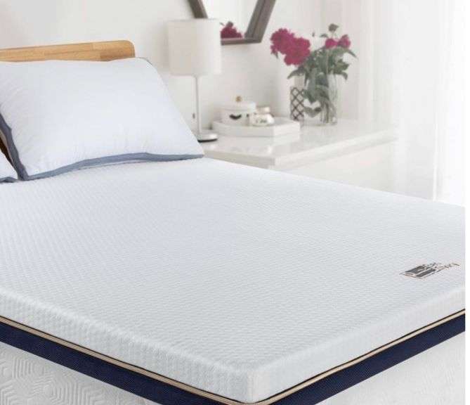 Bedstory memory foam mattress topper twin XL,4” gel infused bed toppers