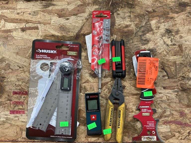 Tool assortment Husky 15 in 1 paint tool, Allen wrenches, wire