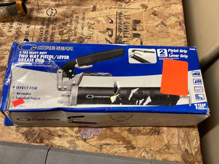 Core gear xtra heavy duty two way pistol lever grease gun Metzger