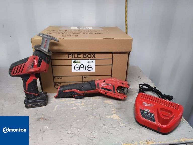 Milwaukee 12V Hackzall, Milwaukee 12V Copper Tubing Cutter, Charger & 1