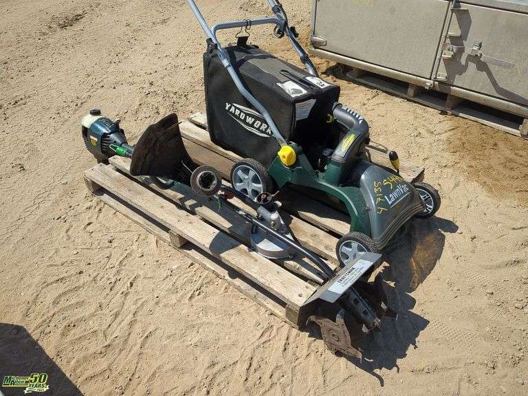 Craftsman Gas Weed Wacker with Rototiller and Edger Heads, LawnVac Lawn