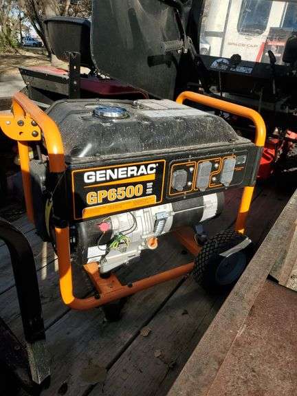 Generac GP 6500 generator - McLaughlin Auctioneers, LLC- mc-bid.com