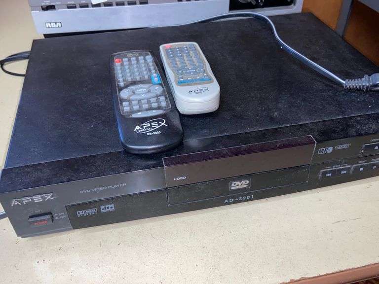 RCA VHS RECORDER AND APEX DVD VIDEO PLAYER McLaughlin Auctioneers