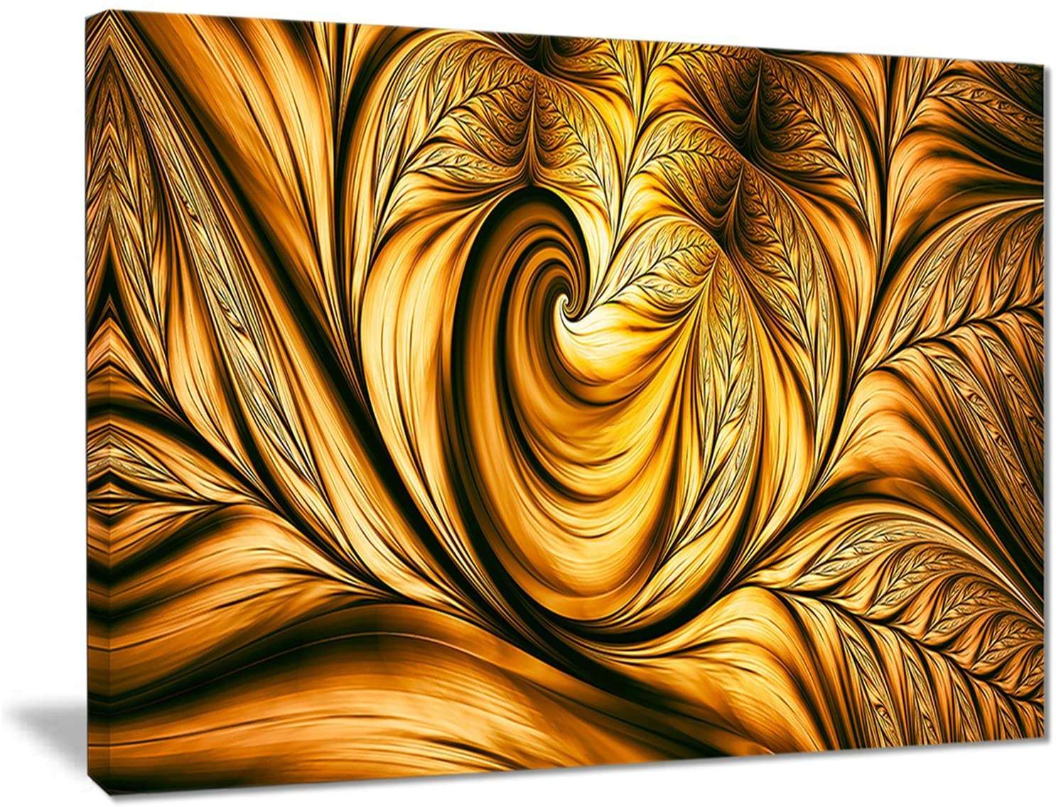 Designart Gold Abstract Metal Artwork Wall Art 60cm x 28cm Mariner