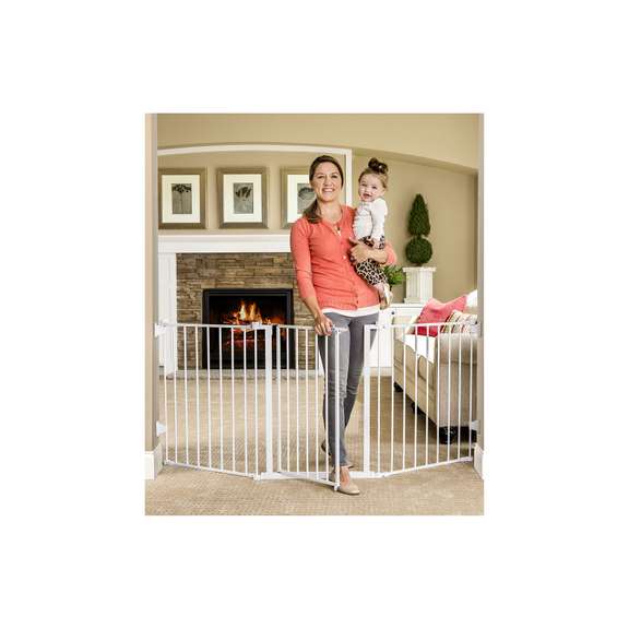 Regalo 76 Inch Super Wide Configurable Baby Gate, Includes 4 Pack of