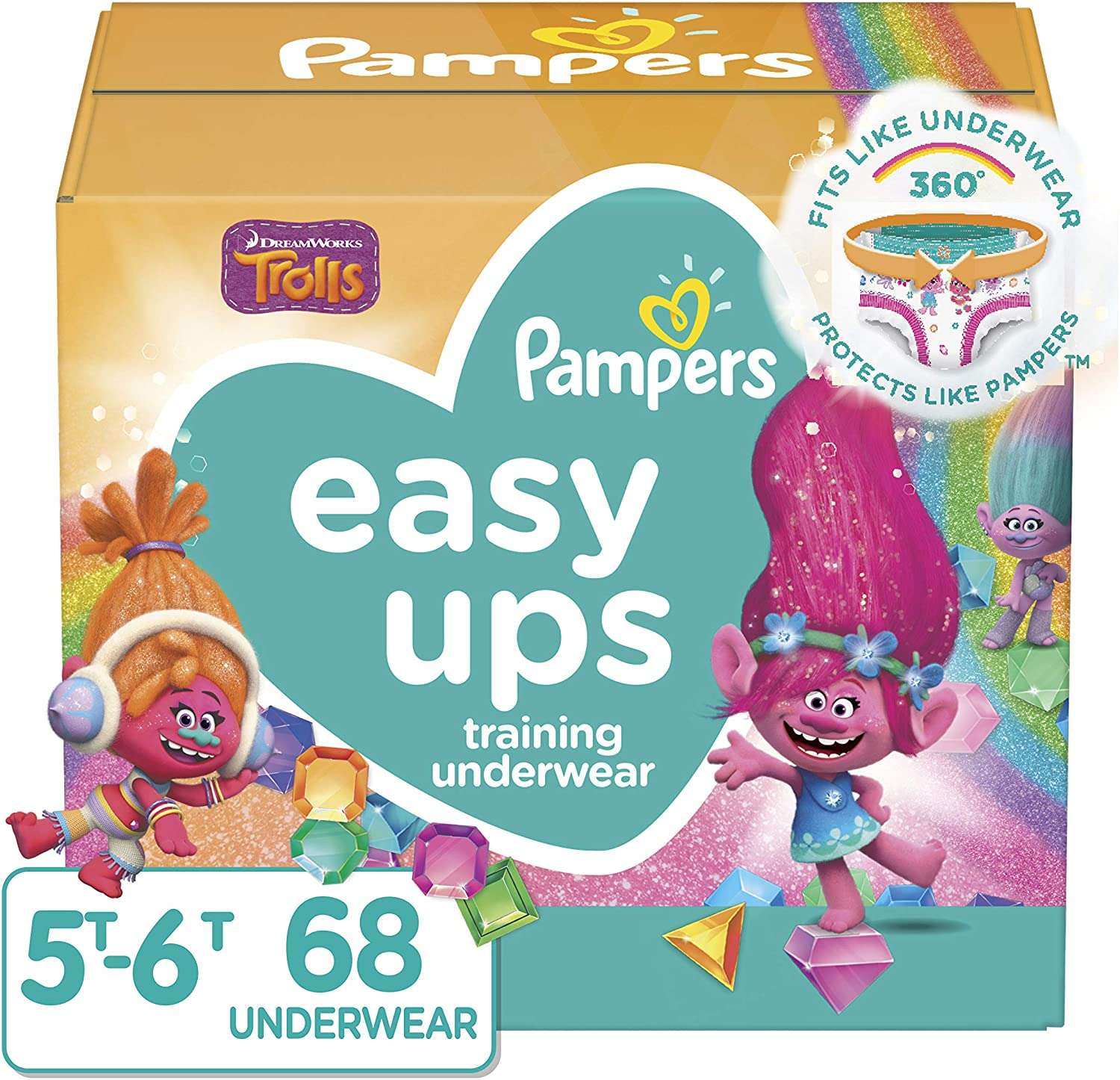 Size 7 (5T6T) Pampers Potty Training Underwear for Toddlers, Easy Ups