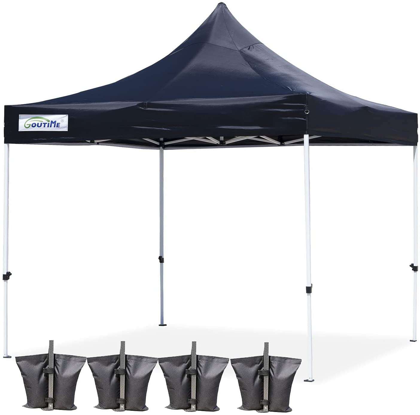 Goutime 10x10 Ft (3m*3m) Easy Pop Up Canopy Tent Gazebo Marquee Commercial Tents Portable