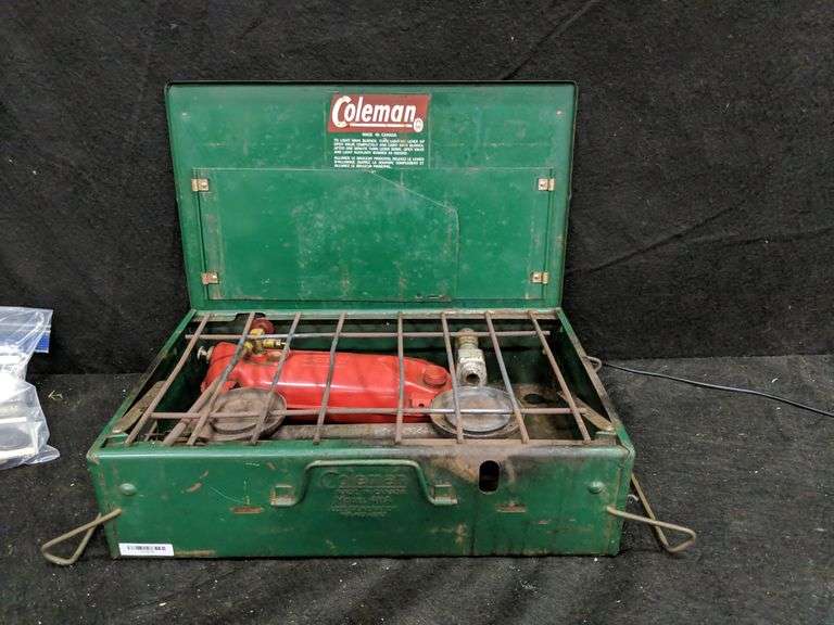 Coleman 2 Burner Stove Model 411A White Gas Mariner Auctions