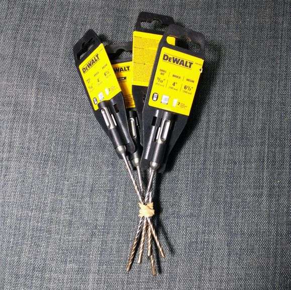 Lot of 5 DeWalt Rock Carbide SDS+ Bits 4 1/2 in 5/32 in Dia. 1 BIT