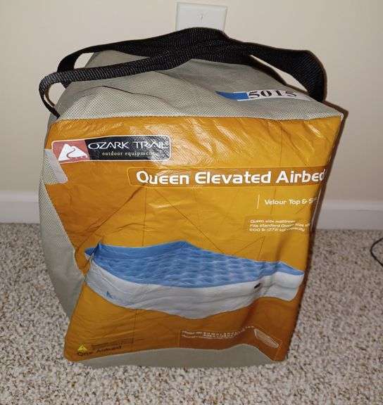 Ozark Trail queen size elevated air bed in bag Mark Van Hook, Auctioneer