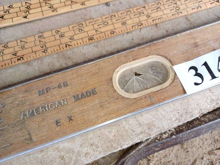 (3) ConwayCleveland Corp lumber rules, Starrett level, post driver