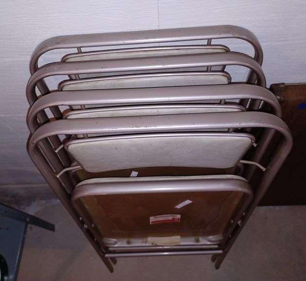 Vintage Samsonite card table and four folding chairs Mark Van Hook