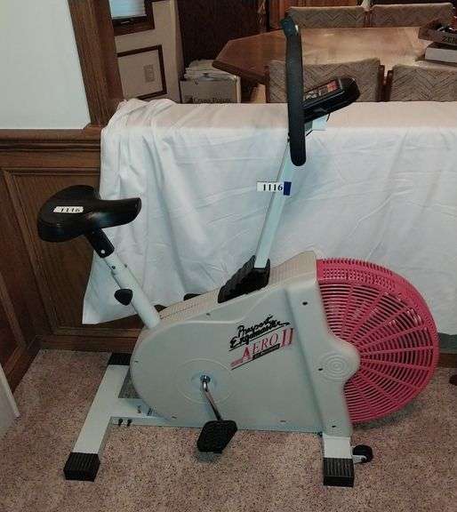 Prosport Ergomaster Aero II exercise bike. Mark Van Hook, Auctioneer