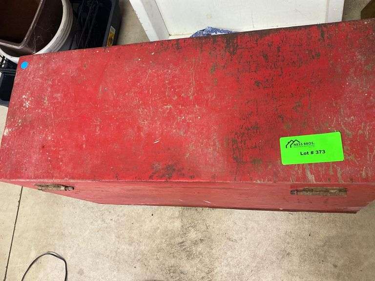 Red tool chest with contents Ness Bros Realtors & Auctioneers