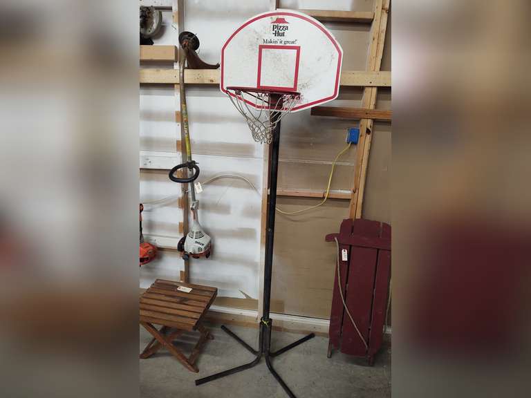 Pizza Hut portable basketball goal.