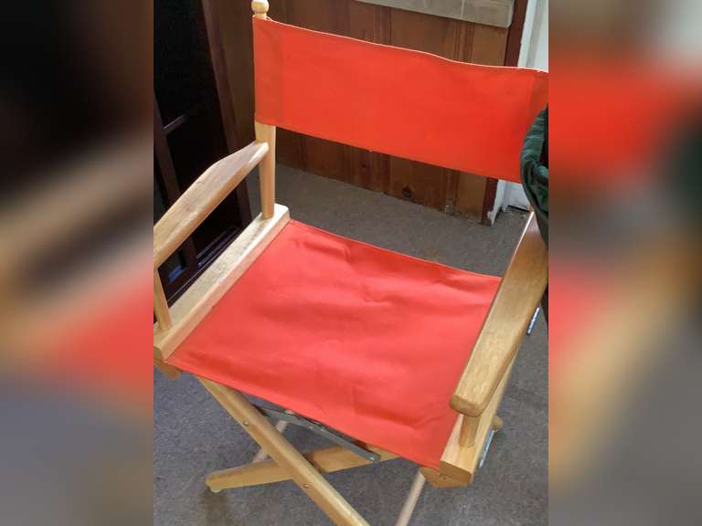 Folding directors chair and lawn chair with carry bag.