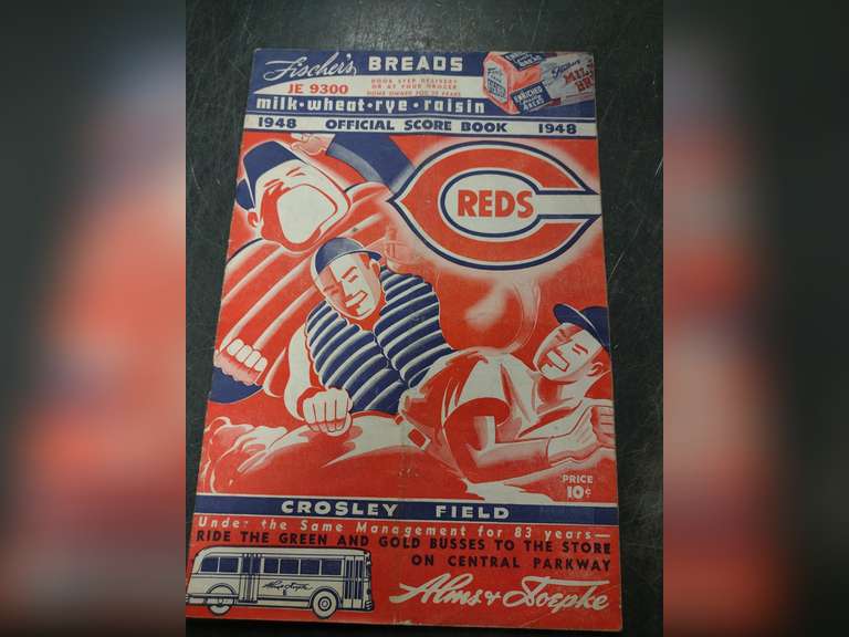Cincinnati Reds Official Score Book, 1948. Northern Kentucky Auction, LLC