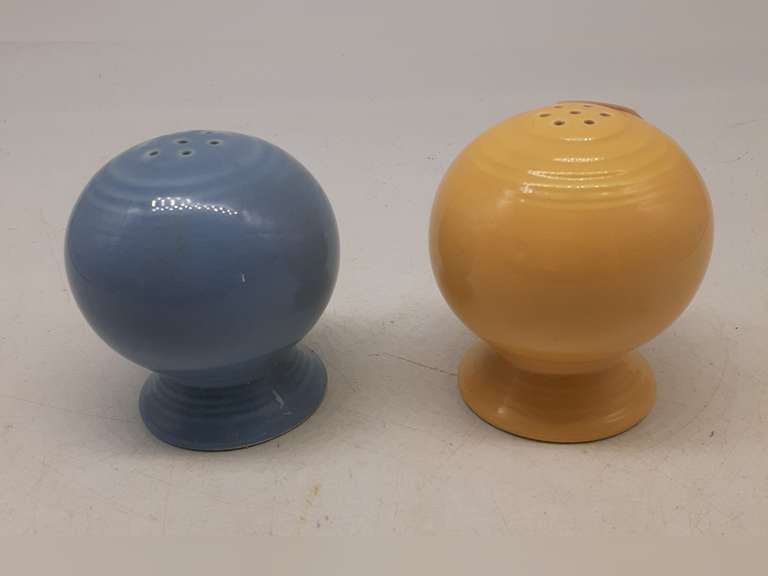 Fiestaware Blue & Yellow Salt/Pepper Shakers