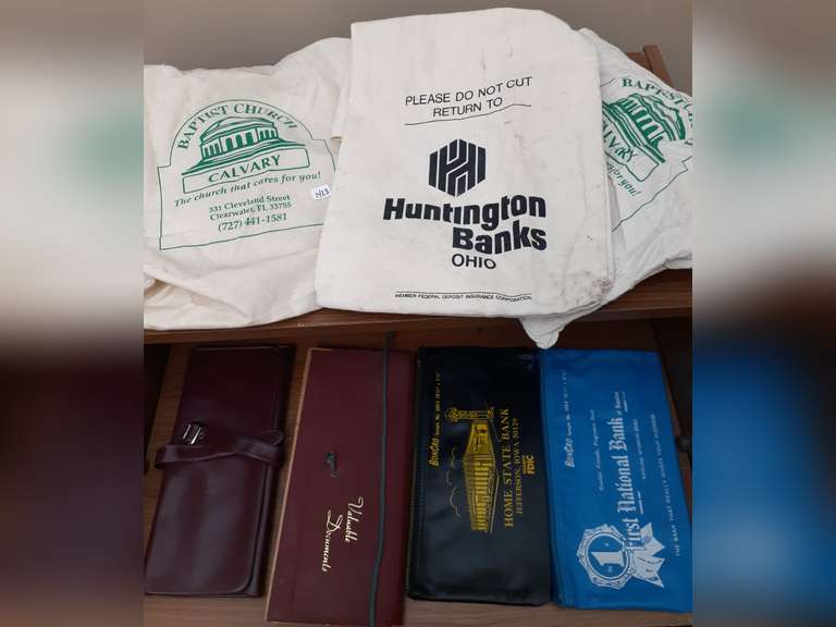 Totes, Canvas Huntington Bank Money Bag & More