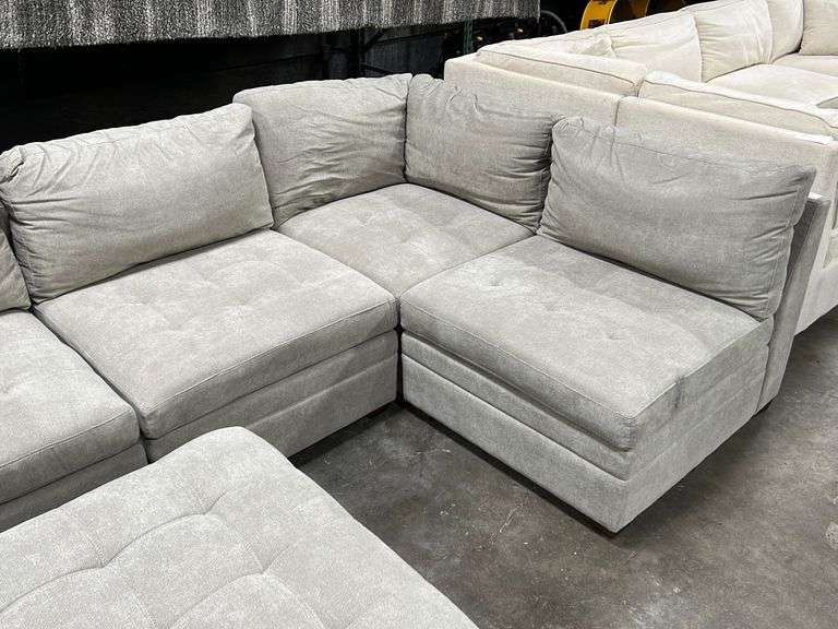 Thomasville 6pc Fabric Modular Sectional NW Asset Services